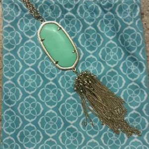 Teal Kendra Scott Danielle long necklace